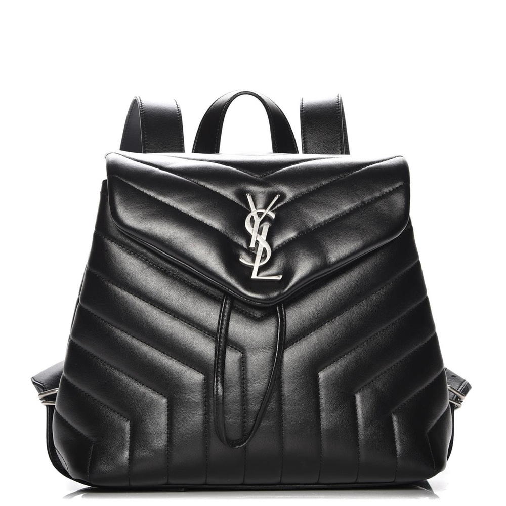 Yves Saint Laurent Black Leather Backpack